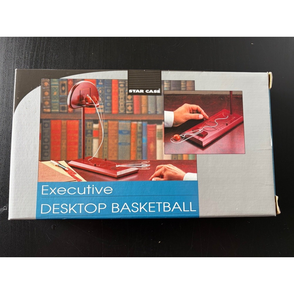Executive Basketball Desktop Basketball Court Game by Star Case‎ New Brown Wood